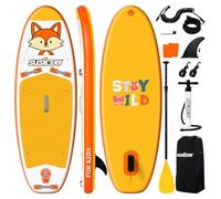 SUSIEBAY Kids Inflatable Stand Up Paddle Board, 8ft SUP 6" Thickened Ultra-Light Design, Anti Slip EVA Deck & Complete Accessories,Inflatable Paddle Board for Kids