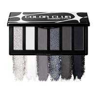 SUSIKEKI Black Eyeshadow Palette with Mirror Silver Gray Black Tones Matte Shimmer Smokey 6 Colors Mini Eye Shadow Pallet Travel Size Highly Pigmented for Vampire Clown Joker Goth Halloween Makeup