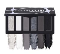 SUSIKEKI Black Eyeshadow Palette with Mirror Silver Gray Black Tones Matte Shimmer Smokey 6 Colors Mini Eye Shadow Pallet Travel Size Highly Pigmented for Vampire Clown Joker Goth Halloween Makeup
