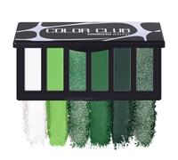 SUSIKEKI Green Eyeshadow Palette with Mirror Lime Forest Emerald Tones Matte Shimmer 6 Colors Mini Eye Shadow Pallet Travel Size Highly Pigmented for Goth Fairy Joker Wicked Halloween Parties Makeup