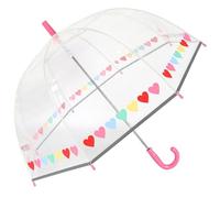 Susino Children's See-Through Dome Umbrella - Heart Print Border
