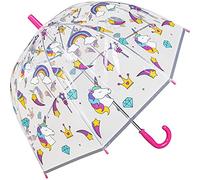 Susino Children's See-Through Dome Umbrella - Unicorns & Rainbows