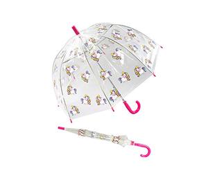Susino X-brella Children's Clear Dome Umbrella 17025 Unicorn Print