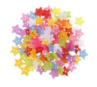 susiodeu 100pcs Colorful Sewing Embellishment Buttons Cardmaking And Scrapbooking Sewing Craft Accessories 2 Holes Buttons, Star, 1.5CM