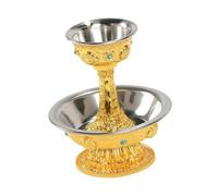 susiodeu Buddhist Sacrifice Cup Buddha Offering Bottle Durable Alloy Ceremonial and Decoration and for Ritual Brass Altar Cup Sacrificial Tea Goblet Decorative