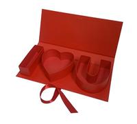 susiodeu Charming Letter Floral Packaging Gift Box Expressing Love With Flowers And Sweet Treats On Mother Day Fillable Letters Candy Flower Chocolate Packaging, Red, 45.6x19.5x6.8cm