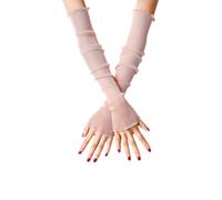 susiodeu Comfortable Arm Gloves Cool And Sun Resistant Choice Elastic And Fashionable Sleeves Mesh Arm Warmers Sun Sleeves Summer, Pink,1pc, 19.6 inch