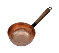 susiodeu Copper Pot Milk Pot Frying Pan Copper Bobbin Essential Kitchen Tool Versatile Cooking Needs Frying To Simmering Kitchen Small Butter Warmer Soup Baking Tool, Round Bottom