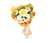 susiodeu Crochet Bouquet Rose Knitted Flower Wonderful Decor for Weddings Birthdays and Mother Day Celebrations Handmade Knitted Bouquet Eternal Blessing Wedding