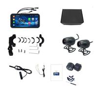 susiodeu Durable Motorcycle Recorder With Dual 1080P Front And Rear Camera 625 Inch Screen Waterproof Night View Tyre Pressure Sensors WiFi Video 6.25 Inch