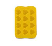 susiodeu Ice Cube Trays Silicone Heart-Shaped Reusable 12-Grids Chocolate Molds Flexible DIY Baking Mould Kitchen Fondant Tools, Heart-Shaped/Yellow