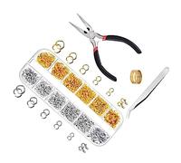 susiodeu Kits 12 Grid Polished Circle Abundant Set Metal Handmade Repair Tool Earrings Necklace Anklets Home for Beginner