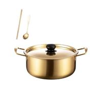 susiodeu Korean Ramen Cooking Pot with Lid Spoon Chopstick Fast Heating Kitchen Tool for Making Soups Ramen Pastas Instant Noodle Cooker Korean Soup Pot Household, 24cm