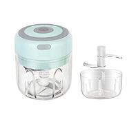 susiodeu Mini Electric Garlic Chili Masher Grinder 250ml/150ml Automatic Vegetable Food Crusher Kitchen Gadget Household Accessories, Green