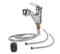 susiodeu Space Saving RV Bathroom Faucet And Ergonomic Shower Head With Easy To Clean Features Designed For RVs And Trailers Retractable Shower Head Ergonomic Non Slip Handle