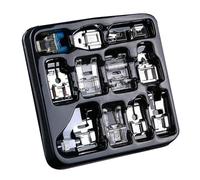 susiodeu Stitch Presser Feet Home 11PCS Metal Set Multifunctional Accessories Including Zipper Hemming Quilting Tools for Crafts Multifunction Electric Sewing Machine Accessories