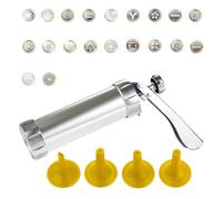 susiodeu Syringe Doughs Biscuits Making Tools Effortless Biscuit Making with Complete Set Cookie Maker Machine Kit Aluminum Alloy