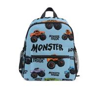 susiyo Toddler Backpack for Boys Girls Kids Back Pack Perschool Kindergarten Bookbag Cute School Bag for Age 3-8, Cartoon Monster Trucks, 10 x 4 x 12 in inches, Daypack Backpacks