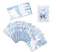 SUSNUAN 10.5x15cm Mylar Foil Ziplock Bags, 50PCS Sealable Bags, Smell Proof Bags Resealable Holographic Bags for Coffee Beans Candy Cookies Jewelry