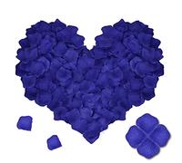 SUSNUAN 1000 Pcs Blue Rose Petals, Artificial Silk Petals for Bedroom, Emulation Flowers Wedding, Anniversary, Valentine's Day, Birthday Party, Romantic Decor (Blue), 5cm x 5cm (DAFP-1000PCS)