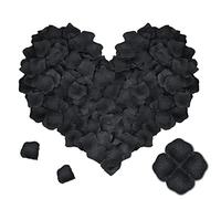 SUSNUAN 1000 Pieces Black Rose Petals, Artificial Silk Petals for Bedroom, Emulation Flowers Wedding, Anniversary, Valentine's Day, Birthday, Romantic Decorations (Black), 5cm x 5cm (DAFP-1000PCS)