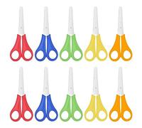 SUSNUAN 10PCS Kids Scissors with CM Scale for School Home DIY Arts & Crafts Projects, Children Safety Scissors with Blunt Tip, Compact, Plastic Handle