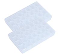 SUSNUAN 2 Pack Bead Storage BoxDiamond Painting Storage28 Grids Transparent Plastic Box RemovableSmall Jewellery Craft Storage Compartment Storage Boxes for DIY Nail Art Accessories (2PcsTransparent)