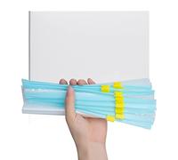 SUSNUAN 20 PCS Slider Ziplock Bags, Reusable Plastic Food Storage Bags with Zipper Closure, Clear, Medium Size, Freezer Safe, Leakproof, Ideal for Storing Leftovers, Snacks, or Freezing Foods