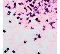 SUSNUAN 30g Baby Shower Confetti Girl Pink, Baby Shower Table Confetti, Baby Shower Table Decorations Baby Girl Confetti for Baby Shower Gender Reveal Birthday Party (A10301)