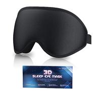 SUSNUAN Eye Mask for Sleeping, 3D Contoured Sleep Mask for Women and Men, Soft and Comfortable Night Eye Blinder, Light Blocking Sleep Masks for Travel, Lunch Breaks, Sleeping (Black)