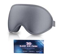 SUSNUAN Eye Masks for Sleeping, 3D Contoured Sleep Mask Light Blocking Sleep Mask for Women and Men, Soft and Comfortable Night Eye Blinder, Suitable for Travel, Flight, Lunch Breaks, Sleeping (Grey)