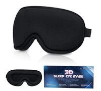 SUSNUAN Sleep Eye Mask, 3D Contoured Sleep Mask Light Blocking Sleep Mask for Women and Men, Soft and Comfortable Night Eye Blinder, Suitable for Travel, Lunch Breaks, Sleeping, Meditation, Black