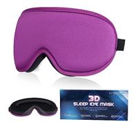 SUSNUAN Sleep Eye Mask, 3D Contoured Sleep Mask Light Blocking Sleep Mask for Women and Men, Soft and Comfortable Night Eye Blinder, Suitable for Travel, Lunch Breaks, Sleeping, Meditation (Purple)