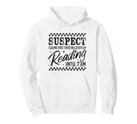 Suspect Claims She's Tired But Stay-Up Reading Book Lover Pullover Hoodie
