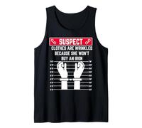 Suspect Clothes are Wrinkled Because she Won't Buy an Iron Tank Top