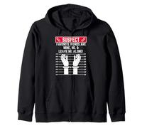 suspect favorite words are mine no leave me alone fun loner Zip Hoodie