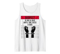 Suspect is Big & Bad Until she sees a Bug Women Funny Girls Tank Top