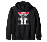 suspect is booked and busy but always got time funny hustler Zip Hoodie