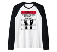 Suspect is Booked and Busy but Always got time Suspects Raglan Baseball Tee