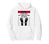 Suspect is new here but thinks he runs the house Pullover Hoodie
