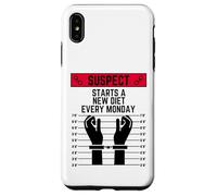 Suspect starts a new diet every monday fit work out exercise Case for iPhone XS Max