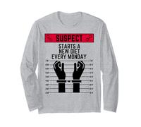 Suspect Starts a New Diet Every Monday fit Work Out Exercise Long Sleeve T-Shirt