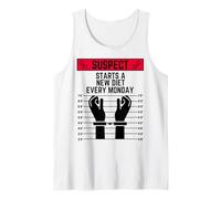 Suspect Starts a New Diet Every Monday fit Work Out Exercise Tank Top