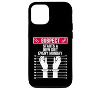 suspect starts a new diet every monday funny women men fit Case for iPhone 12/12 Pro