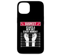suspect starts a new diet every monday funny women men fit Case for iPhone 13