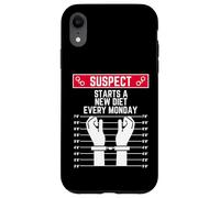 suspect starts a new diet every monday funny women men fit Case for iPhone XR