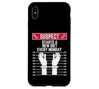suspect starts a new diet every monday funny women men fit Case for iPhone XS Max