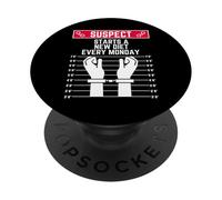 suspect starts a new diet every monday funny women men fit PopSockets Adhesive PopGrip