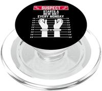 suspect starts a new diet every monday funny women men fit PopSockets PopGrip for MagSafe