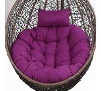 Suspended basket seat cushion， Basket Chair Mat Hanging Cushion Replacement Outdoor, Round Thick for Swing Chairs(Dark Purple)